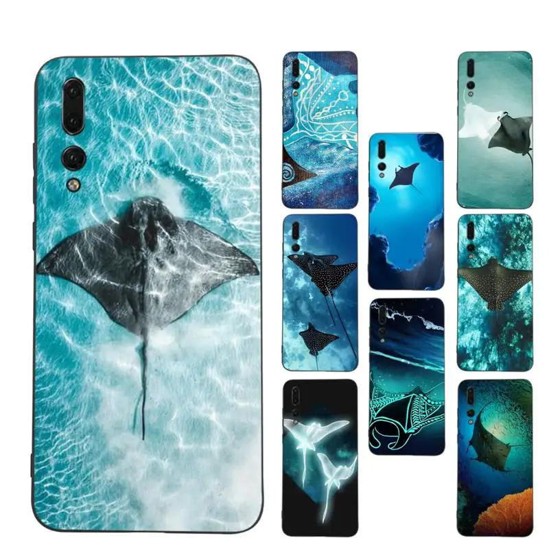 

Animal Manta Ray Phone Case Soft Silicone Case For Huawei p 30lite p30 20pro p40lite P30 Capa