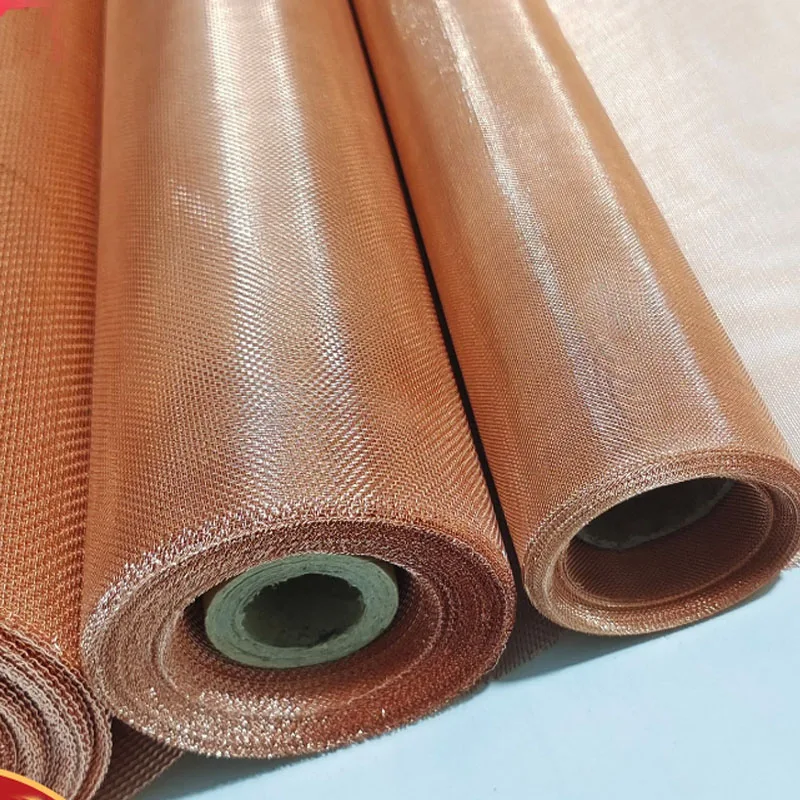 40" Wide 30-400Micron Brass Shielding Fabric Woven Wire Mesh Net 20-200 Mesh Copper Wire Paint Filter Non-magnetic Signal Screen