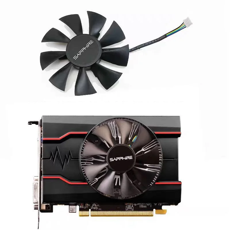

85MM GA91A2H 4Pin for Sapphire RX 550 560 460 R7 360 Platinum Edition OC graphics card cooler