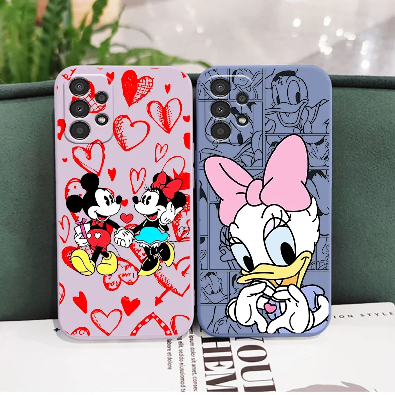 

Disney Minnie Daisy Phone Case For Samsung Galaxy A73 A72 A53 A52S A42 A33 A32 A23 A22S A21S F13 Liquid Rope Cover