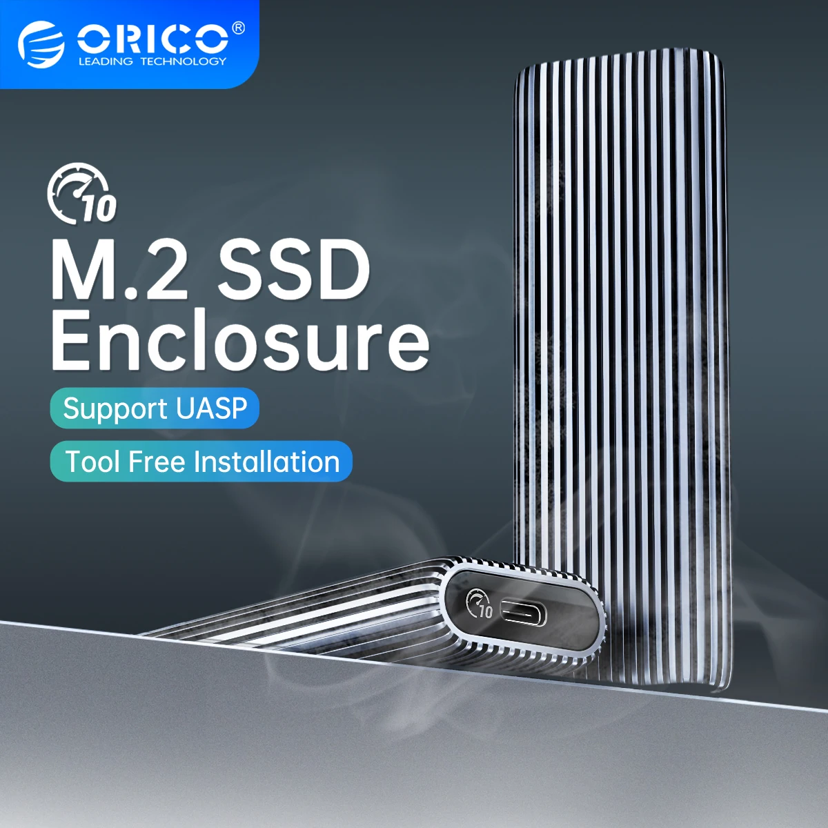 ORICO инструмент бесплатно алюминиевый M2 NVMe SSD корпус 10 Гбит/с PCIe Тип C M.2 чехол M ключ