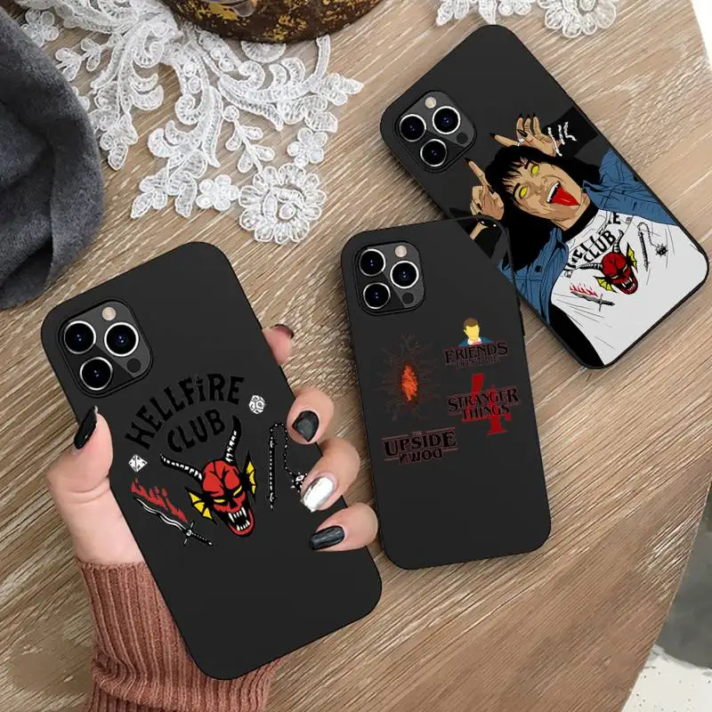 

Hellfire Club Stranger Things 4 Phone Case For iphone 14 13 12 11 Pro XS MAX 8 7 Plus X XR Cover