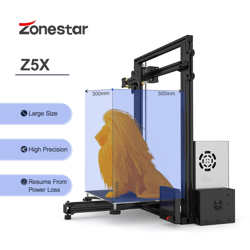 ZONESTAR большой размер 300x300x400 мм высокая стоимость производительности полностью