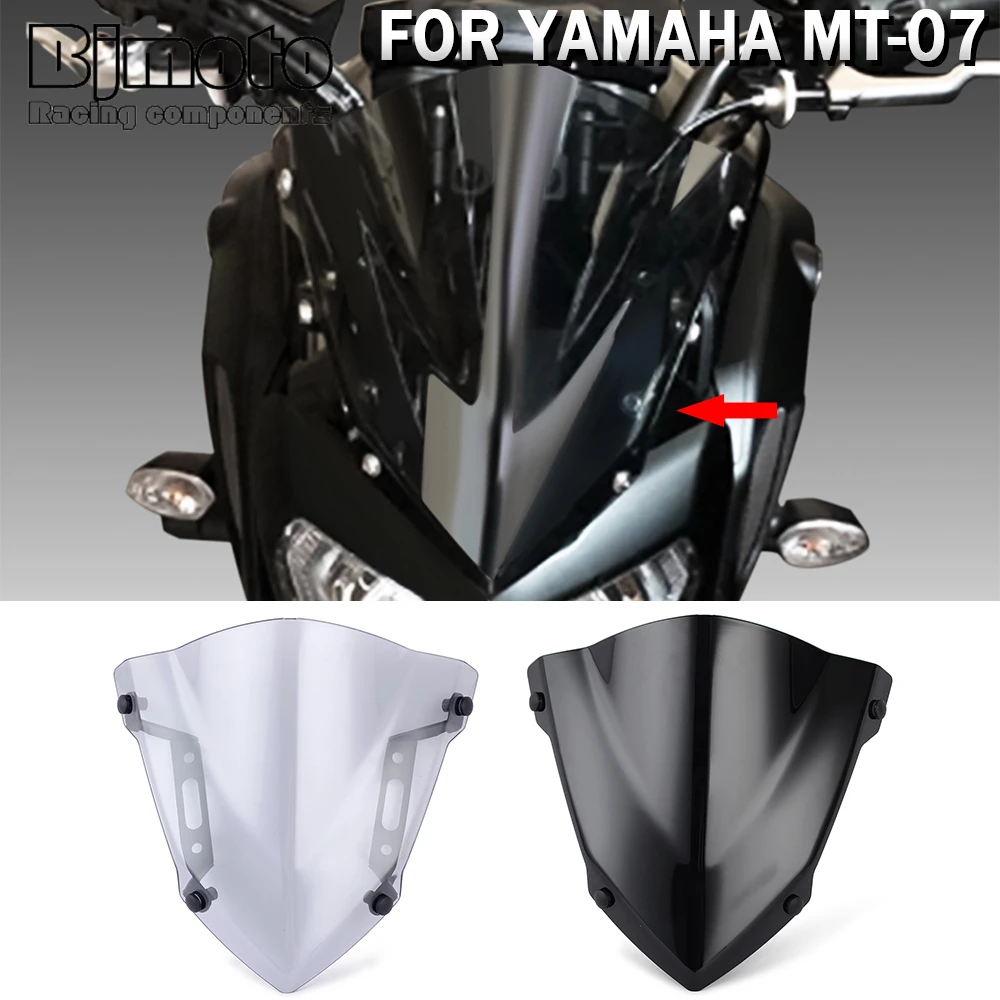 Motorcycle Sports WindScreen Windshield Wind Deflector For YAMAHA MT07 MT-07 MT 07 2018 2019 2020 FZ07 FZ-07