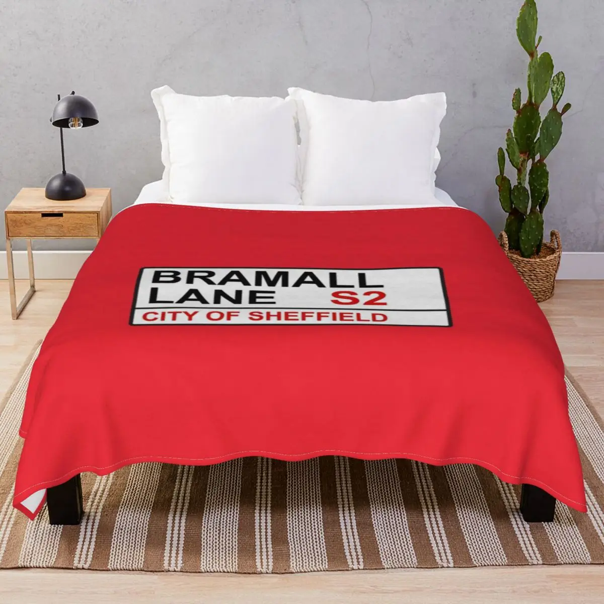 Bramall Lane Blanket Flannel Summer Soft Throw Blankets for Bedding Home Couch Camp Office