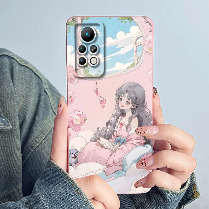 For Infinix Note 11 Pro X697 / 11s X698 Phone Case Cover Silicone Sweet Painted Shell Cartoon Funda Printed Casing Coque