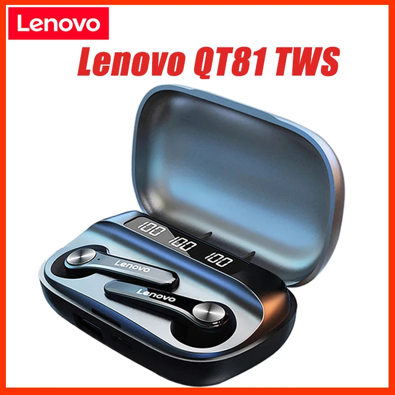 

Lenovo QT81 TWS Earphone Wireless Bluetooth Headset Stereo Sports Waterproof Headphones Touch Control Earphones HD Call Earbud