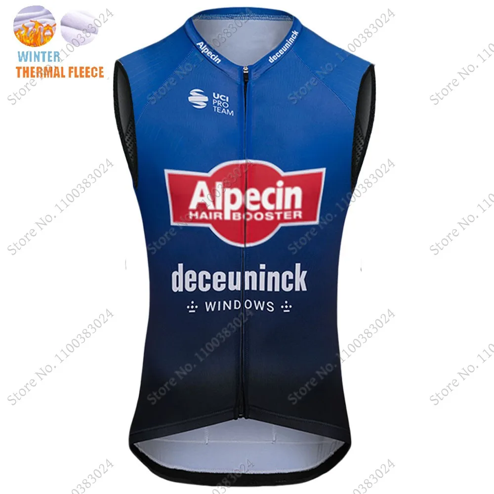 

Team Alpecin Deceuninck 2023, Зимняя Джерси без рукавов, велосипедный жилет, Джерси, Мужская теплая велосипедная одежда, майка, жилет