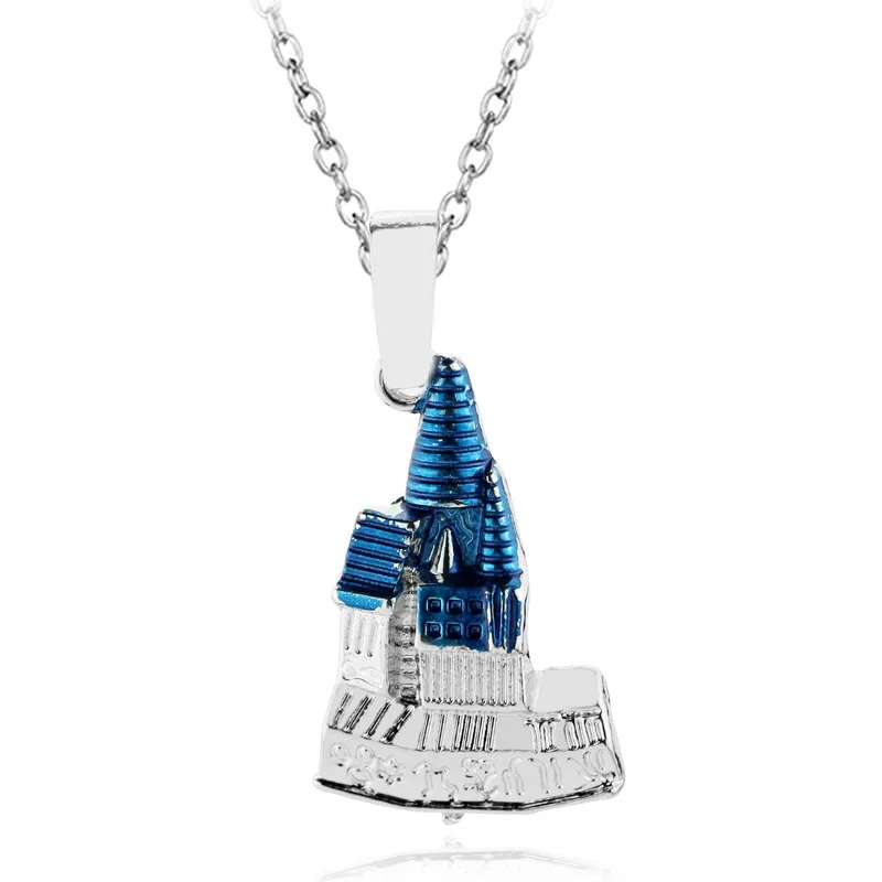 

Harry Potter Castle Necklace Hogwarts Magic College Pendant Necklace Vintage Jewelry for Women Accessories Periphery Gift