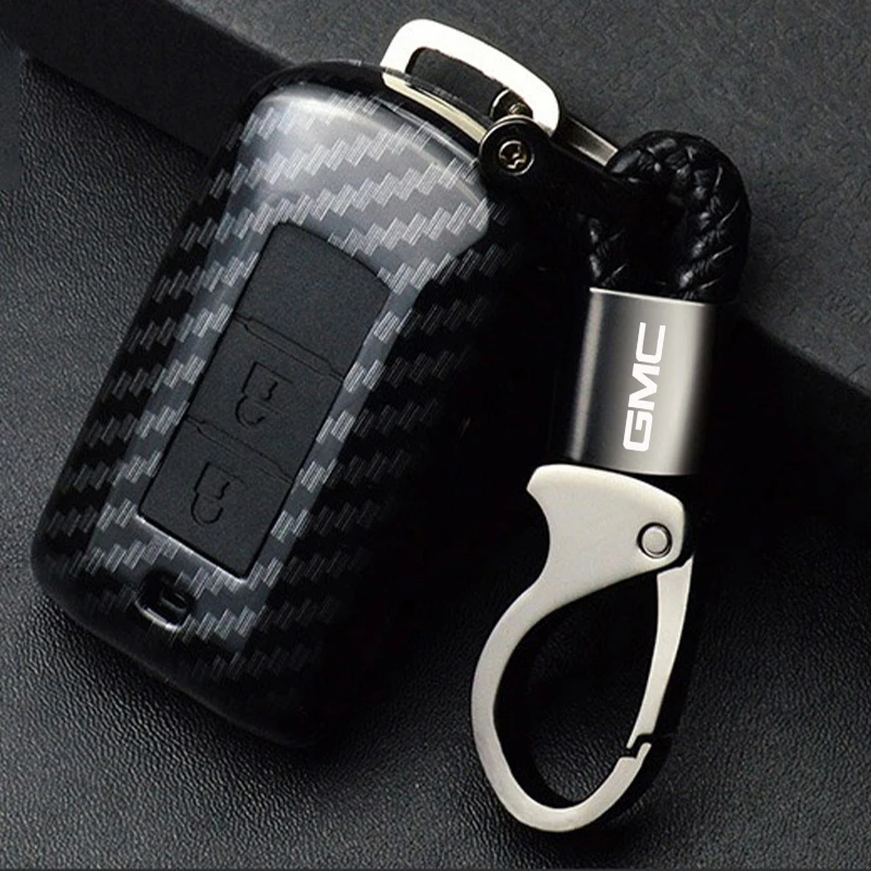 

Leather Rope Metal Car Keyring Keychain Key Chain for GMC Sierra Canyon Safari Savana Terrain Denali Granite Car Accessories