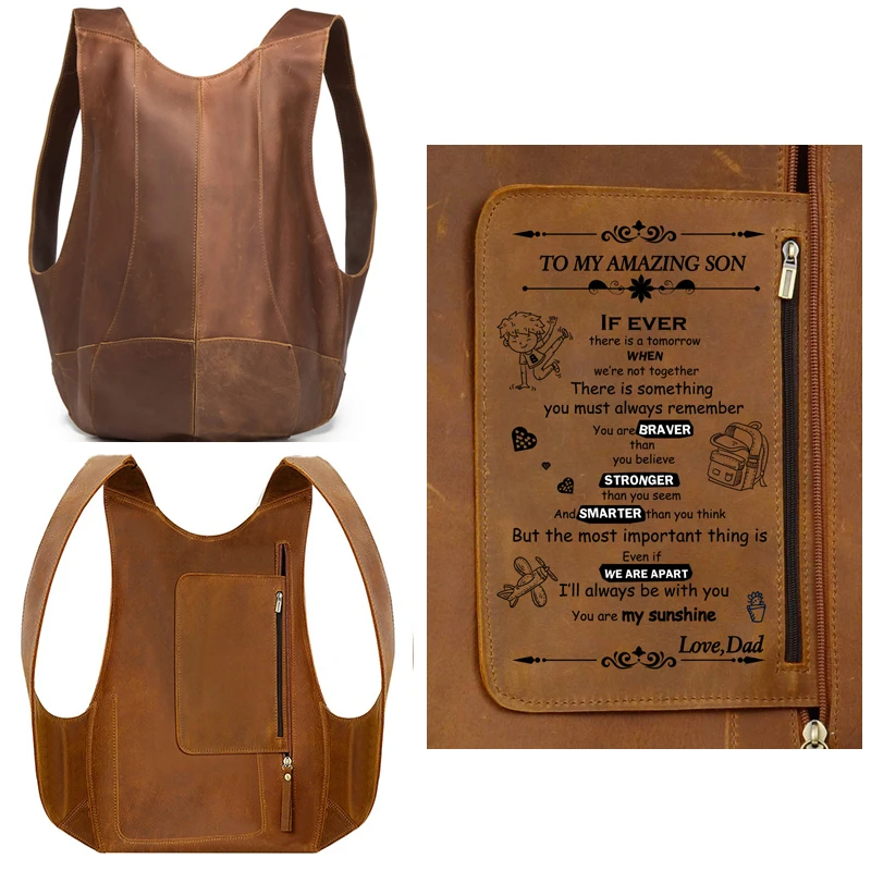 

For Travel Pack Boys Female Bag Business Leather Theft Hand Backpack Male Stylish Bags Bag Women Vintage Anti Large Men Cowhide