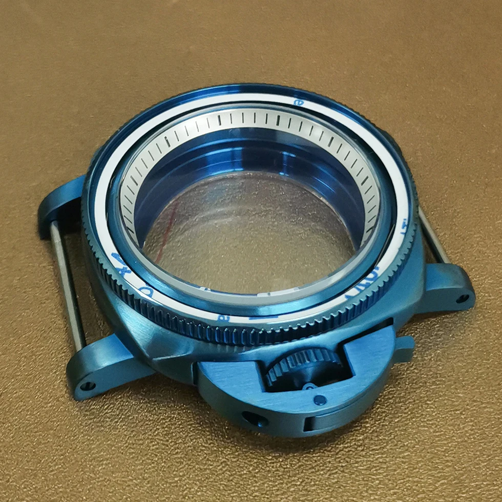 

42mm Modification Watch Case PVD Electroplating Stainless Steel Fine Case Rim + White Inner Shadow Fit NH35 NH36 4R 7S Movement