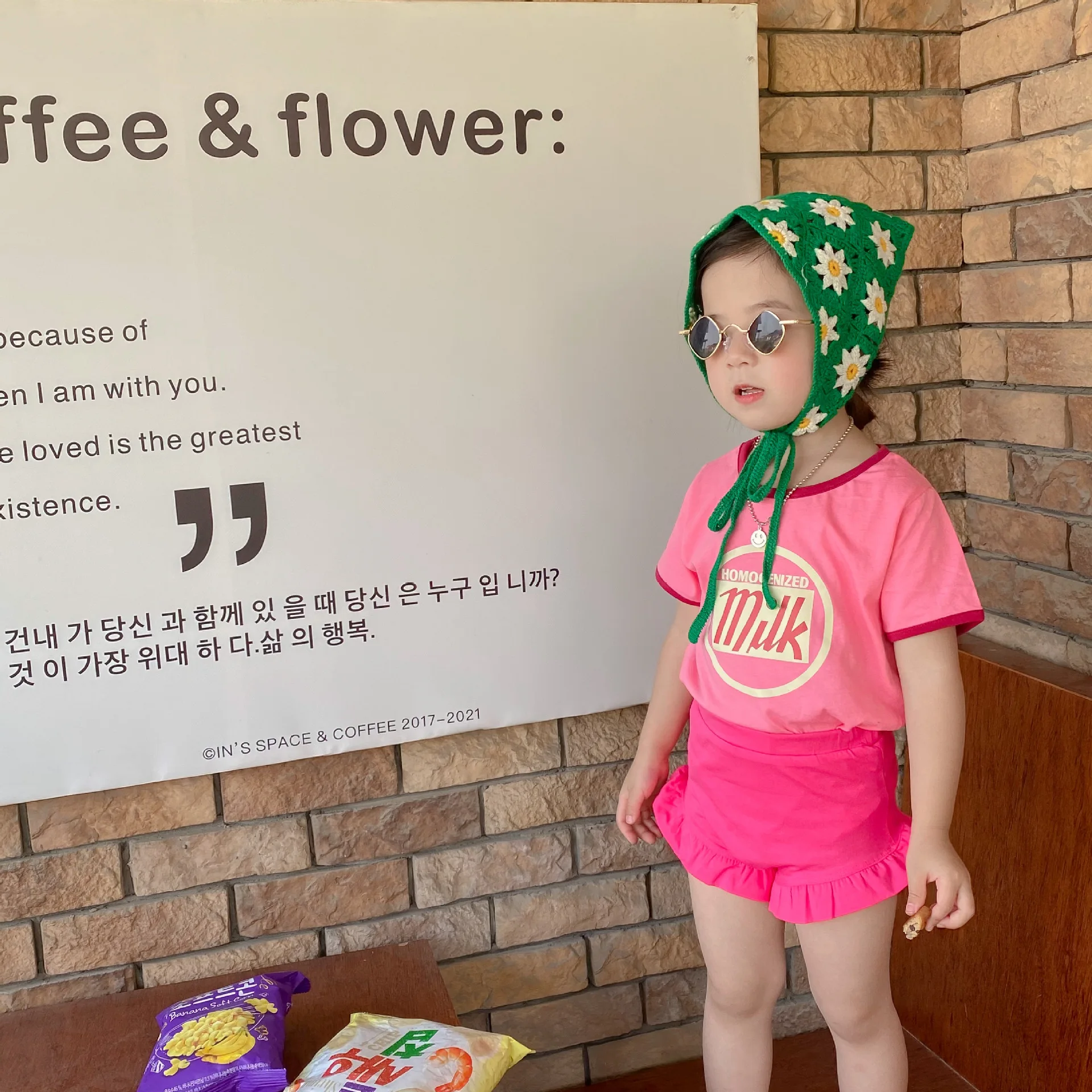 Хлопковая летняя одежда для маленьких девочек футболка + шорты с оборками