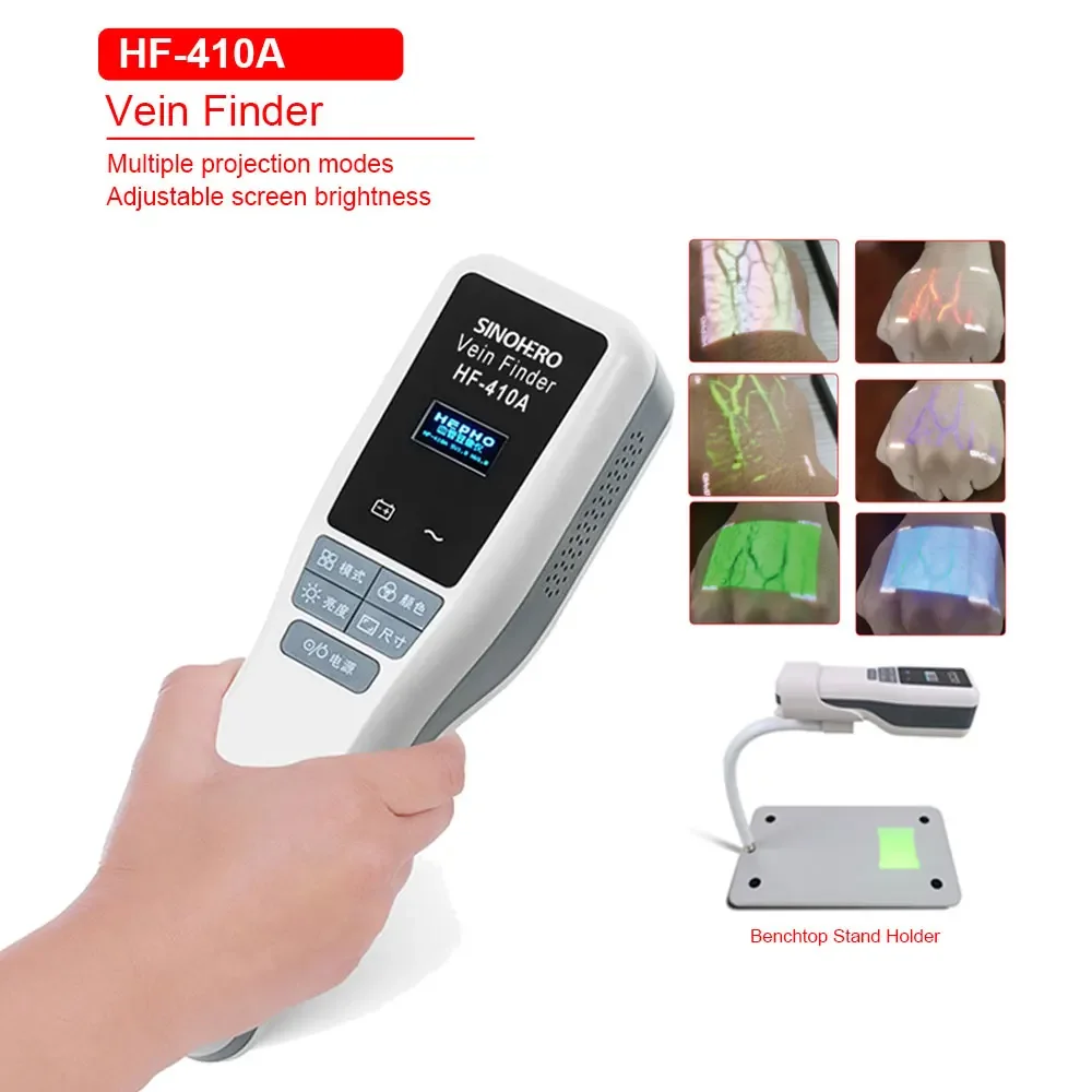

Sinohero HF-410A Vein Finder Locator Handheld Portable Near-Infrared Blood Vessel Display Nurse Aids Medical Device