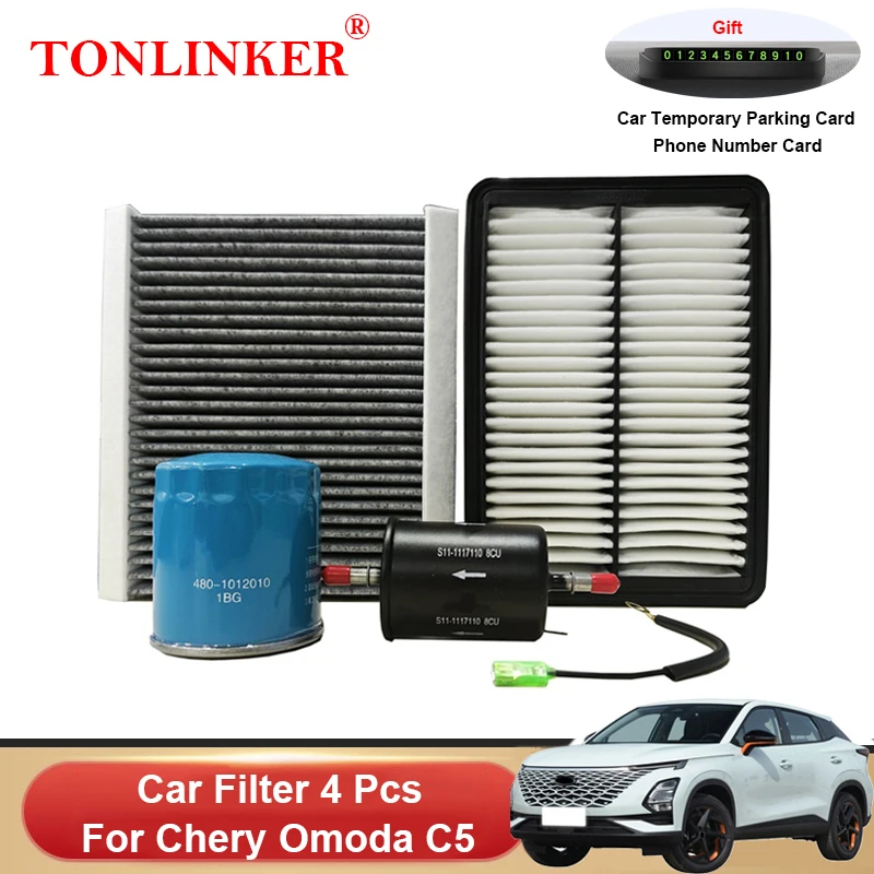 

TONLINKER воздушный фильтр в салон автомобиля масляный фильтр топливный фильтр для Chery OMODA C5 OMODA5 Suv 1,5 T 2022 2023 комплект автомобильные аксессуары то...