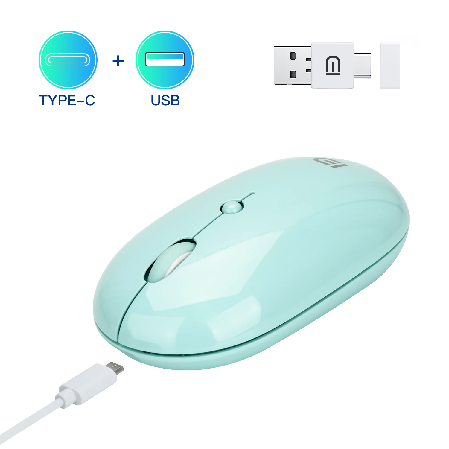 

Мышь HUO JI аккумуляторная беспроводная эргономичная, 2,4 ГГц, 1600DPI