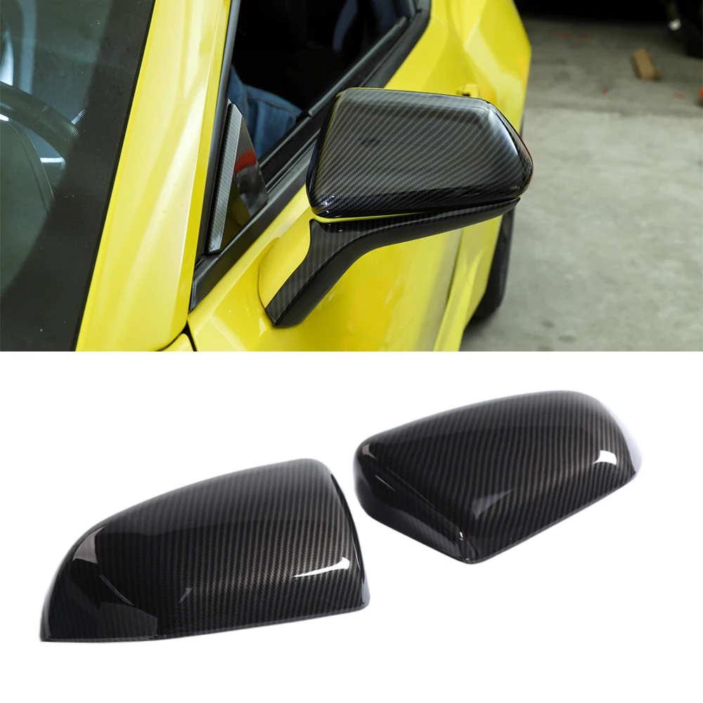 

Rearview Mirror Decorative Cover Trim for Chevrolet Camaro 2017 2018 2019 2020 2021 Car Accessories ABS Carbon Fiber Red Silver