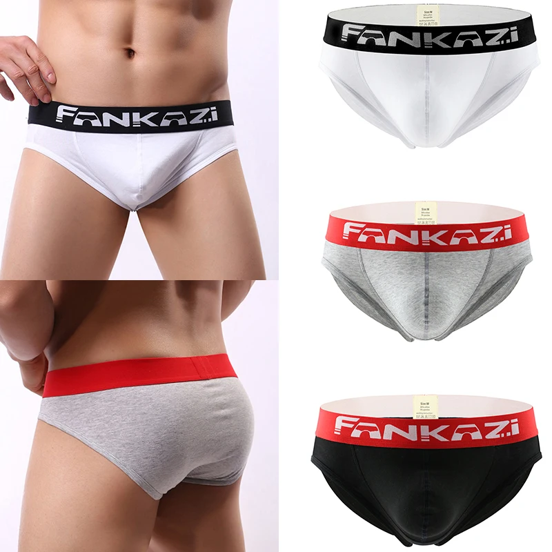 

Sexy Mens Briefs Underwear Soft Cotton Male Panties Low Rise Underpants U convex Pouch Swimwear Nightwear Breathable Underwear