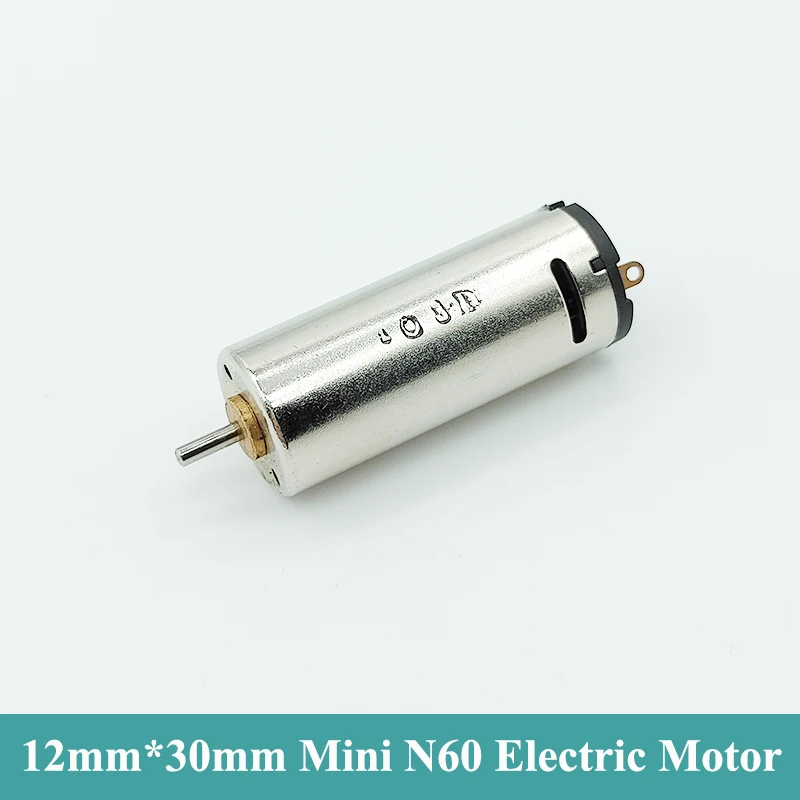 

12mm*30mm Mini N60 Round Cylinder Motor DC 1.5V-3V 11000RPM Micro Electric Motor DIY Hobby Toys battery milling machine Model