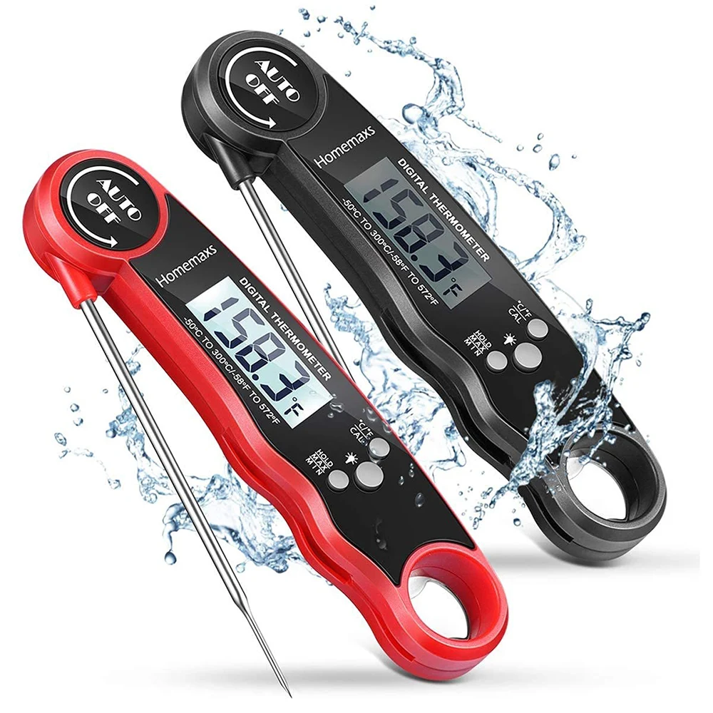 

Meat Thermometer Instant Read Food IP67 Waterproof Ultra Fast Digital Food Water Milk Thermometer Outdoor Cooking BBQ Kitchen