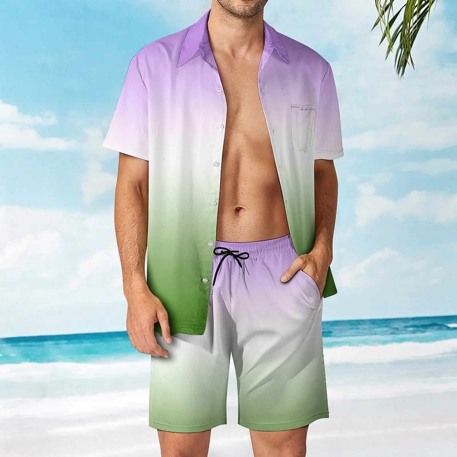 

Red Distressed American Vertical Flag USA Patriotic Flag Going Out Men's Beach Suit Funny Graphic 2 Pieces Suit High Quality