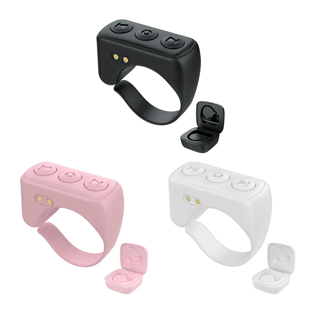 

Video Page Flipping Device Bluetooth-compatible 5.0 Remote Control Ring for Mobile Phone Selfie Page Turner Controller