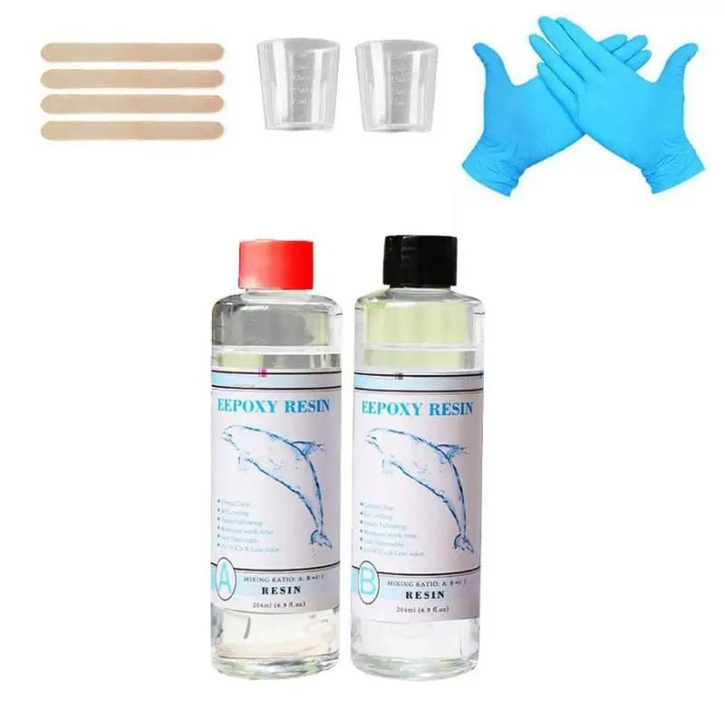 

Epoxy Resin Kit Transparent Resin Adhesive Sealant Crystal Clear Hardener DIY Supplies For Art Casting Resin Jewelry 2022