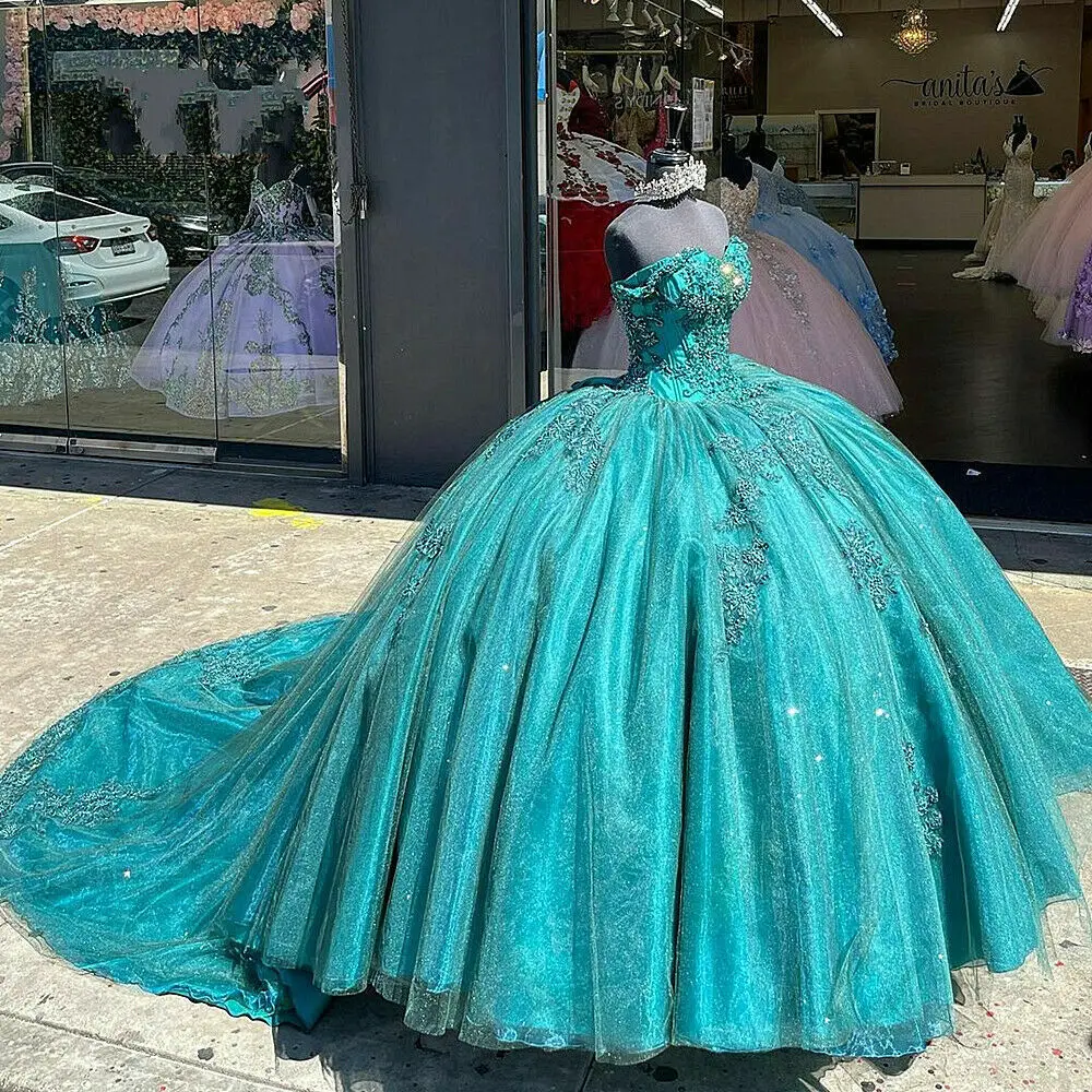 

ANGELSBRIDEP изумрудно-зеленые платья Quinceanera с бисером 3D Цветы Аппликация знаменитости искусственные платья выпускные платья 15 лет