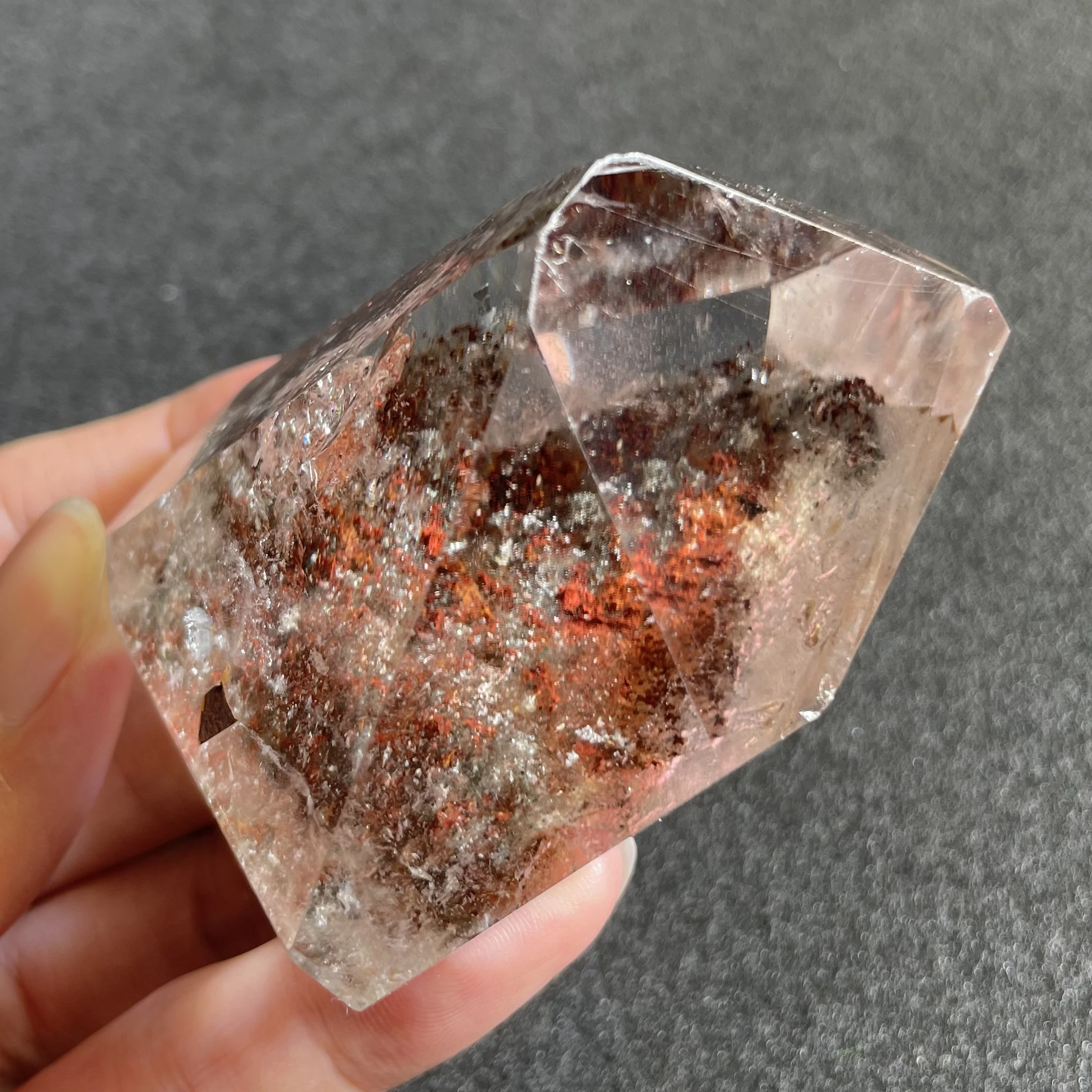 164 г натуральный кристалл зеленый Phantom Украшение полированный кварц Рейки Исцеление Y440