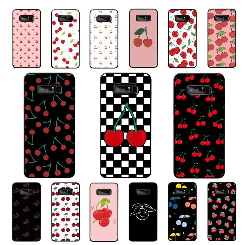 

FHNBLJ Cherry Fruit Phone Case for Samsung Note 5 7 8 9 10 20 pro plus lite ultra A21 12 02