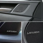 4 шт., алюминиевые 3D-наклейки на колонки Mitsubishi asx lancer outlander pajero