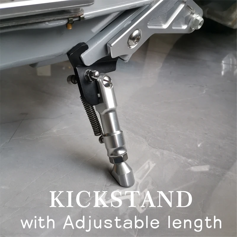 Kickstand Adjustable Length Aluminum Billet For Lower Honda Rcukus Zoomer AF58 NPS50 Modification GY6 Scooter Motorcycle Parts