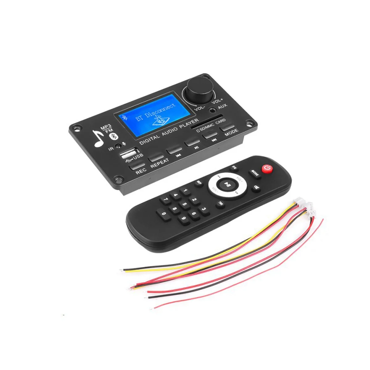 DC 12V MP3 Decoder Board Amplifier Car Radio Receiver Mp3 Player Bluetooth V5.0 USB SD Module MP3 FM AUX Recording