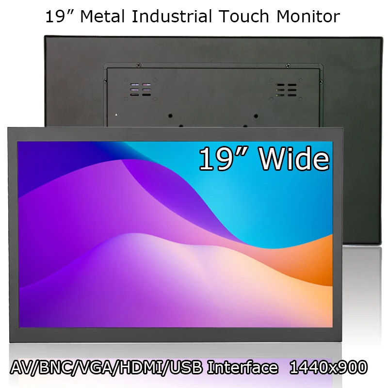 

TouchView 19" 1440x900 Resistive/Capacitive Wall Mount Use Metal Case Touchscreen Monitor With VGA HDMI Support Raspberry Pi