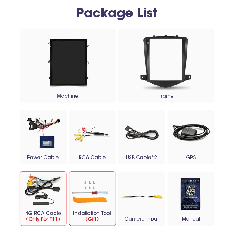 $85.45 Tesla Style Screen for Chevrolet Cruze 2008-2014 Carplay Android 11 Car Radio Multimedia Video Player Navigaion Head Unit Stereo