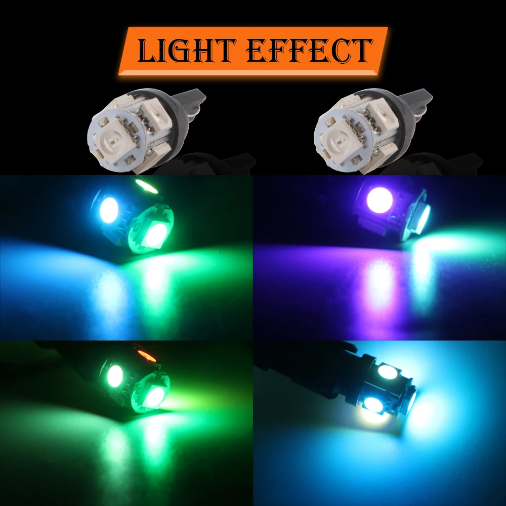 Фото 10 шт. T10 W5W 158 192 192 194 168 5050 SMD 5 светодиодный автомобильный клиновой боковой фонарь внутренняя лампа для чтения купола освещение багажника номерного знака 12 В 24 В №3
