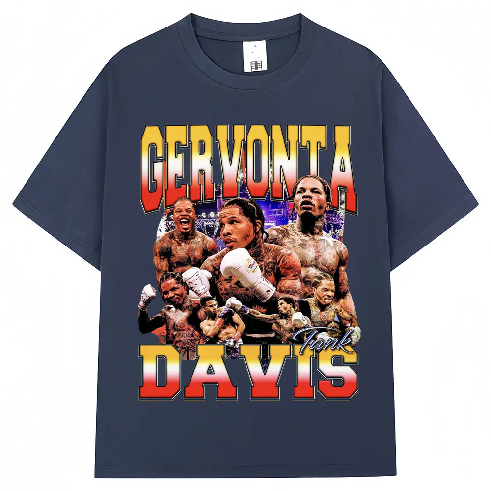 Tank Gervonta Davis T Shirts Fighter Boxer Fashion Vintage T-shirts Oversized Men's Sport Boxing Champion Cotton Tees Streetwear