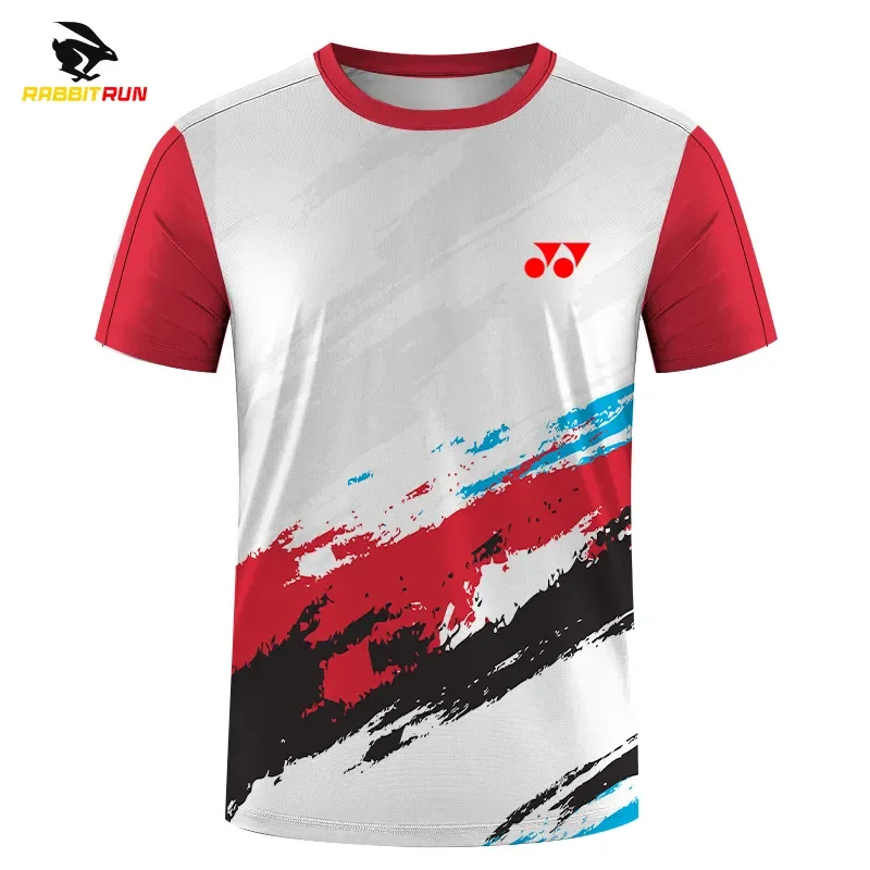 

Men's T-shirt Leopard Quick Drying Men Training Badminton Uniforms Table Tennis Clothes Printing T shirt Boy Breathable Sport