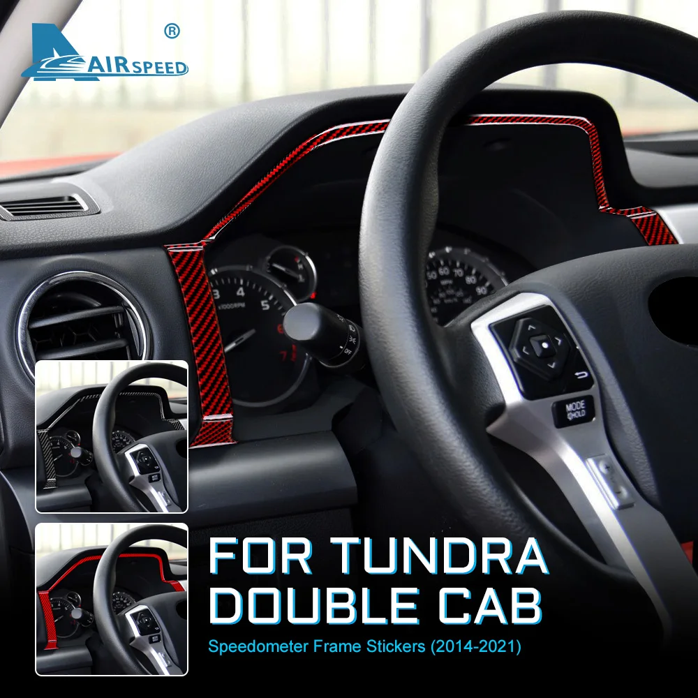 

Углеродное волокно для Toyota Tundra 2014 2015 2016 2017 2018 2019 2020 2021 аксессуары внутренняя отделка Автомобильный спидометр рамка наклейка