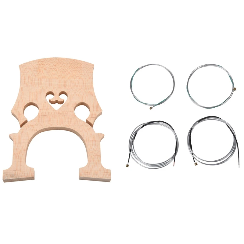 

4 Pcs Spock S312 Copper-Nickel Alloy Cello 4 Strings A D G C & 1 Pcs Professional Cello Bridge