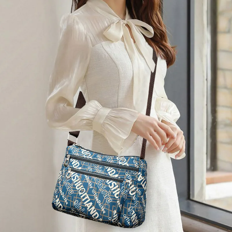 2023 New Women Oxford Canvas Bag Women Bag Large Capacity Multi layer Bag Single Shoulder Crossbody Bag Cloth Bag