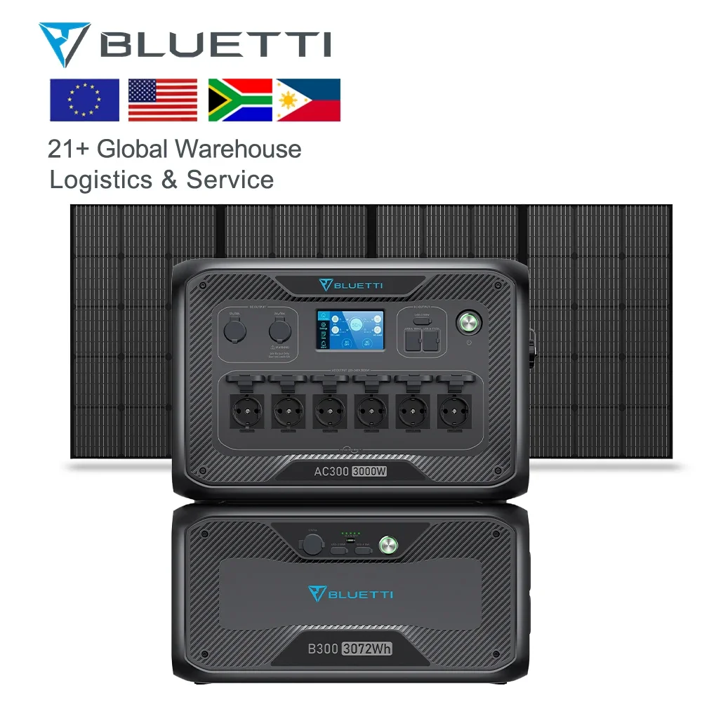 Bluetti AC300 и B300 портативный солнечный генератор