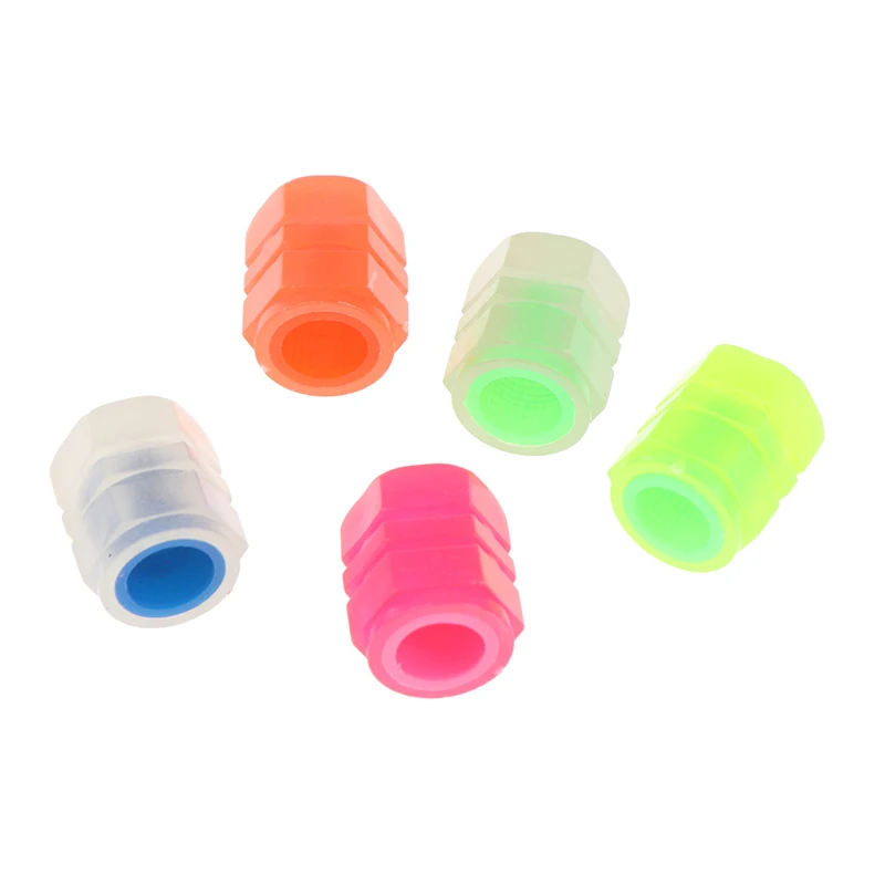 

New Fluorescent Valve Cap Car Tire Valve Caps Luminous Tire Cover Car Wheel Plugs ABS Tire Nipple Caps For Car Bike Motorcycle