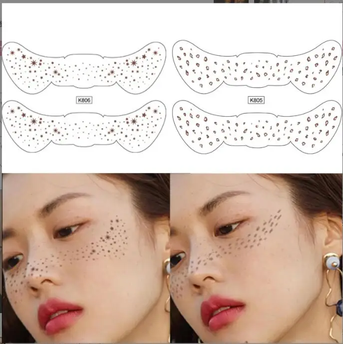 

transferable tattoo on face freckles neck water transfer white henna tattoo fake moon star lace tattoo designs stickers decal