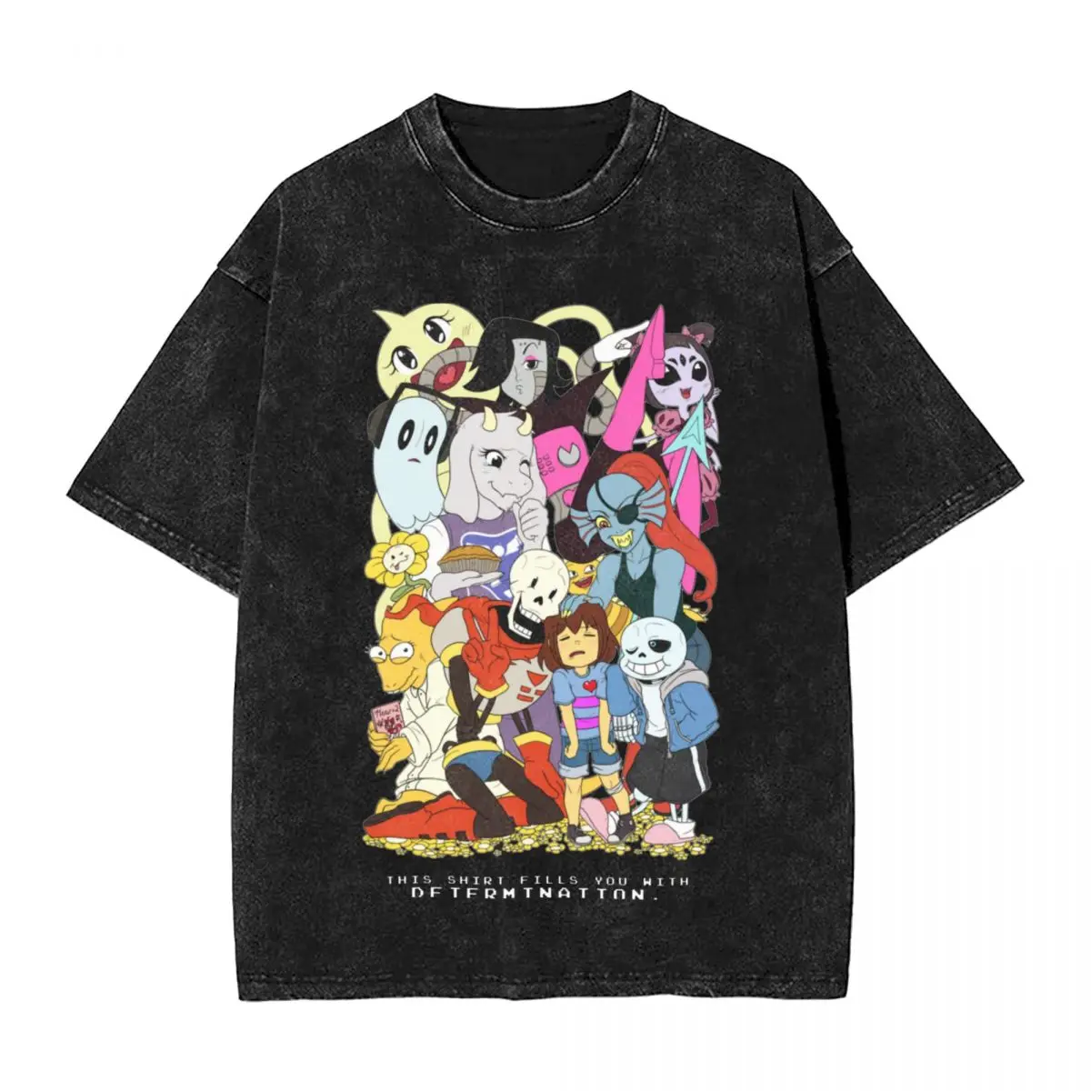 Flowey Sans San Papyrus Mettaton Asgore Asriel Undertale потертая футболка уличная футболки для мужчин и
