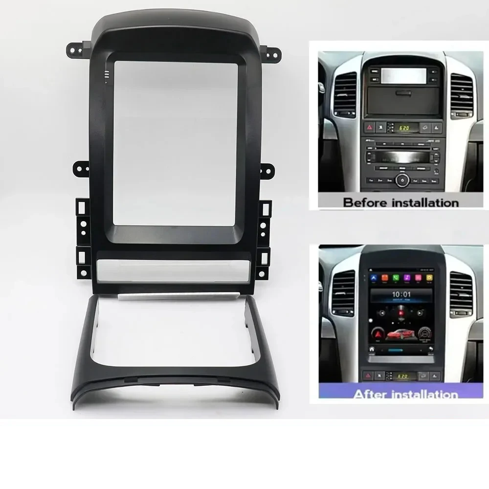 Фото 2008-2011 9,7-дюймовый 2-диночный автомобильный радиоприемник для CHEVROLET CAPTIVA Tesla Style, мультимедийная рамка, видеоплеер, DVD-панель, отделка №2