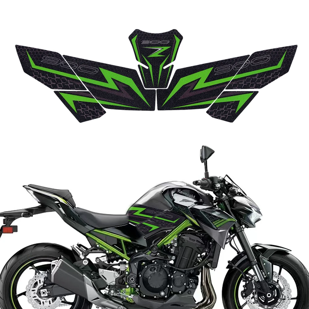

Для Kawasaki Z900 z900 2017-23 3M мотоциклетная противоскользящая накладка на бак наклейка защита колена наклейка аксессуары водонепроницаемые