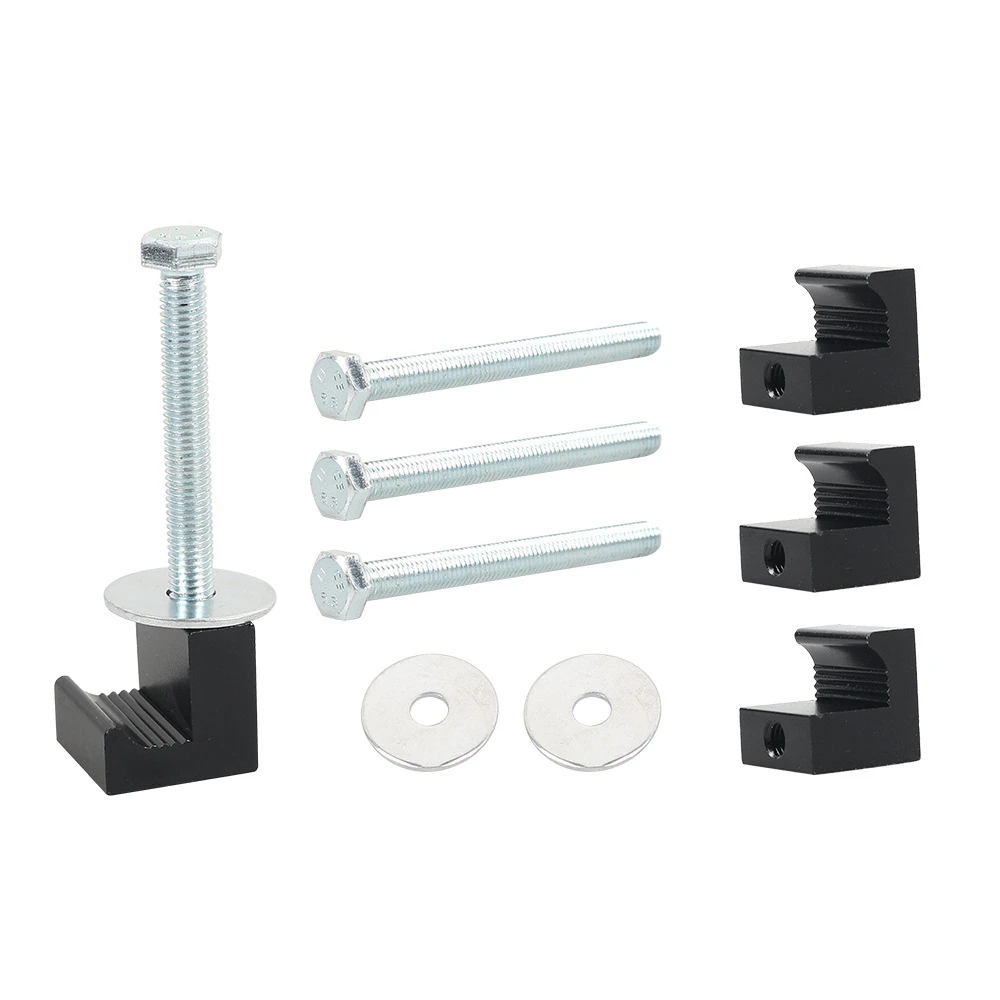 

2/4PCS Pickup Tool Box Mount Tie Downs J Hook Crossover Toolbox Aluminum