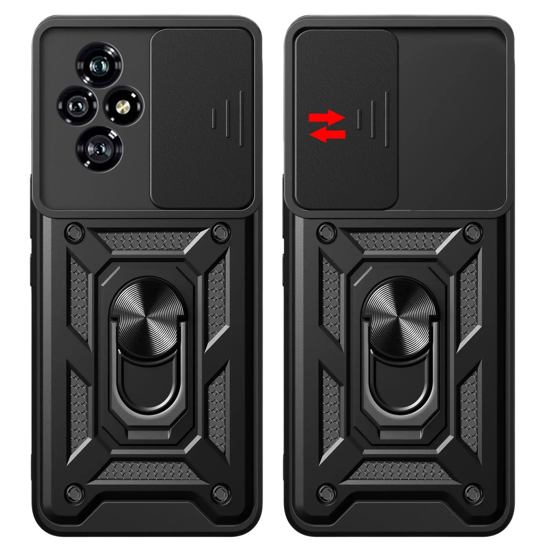 Слайд-камера Funda для Honor 200 Lite Pro защитный чехол с магнитным кольцом-подставкой Smart