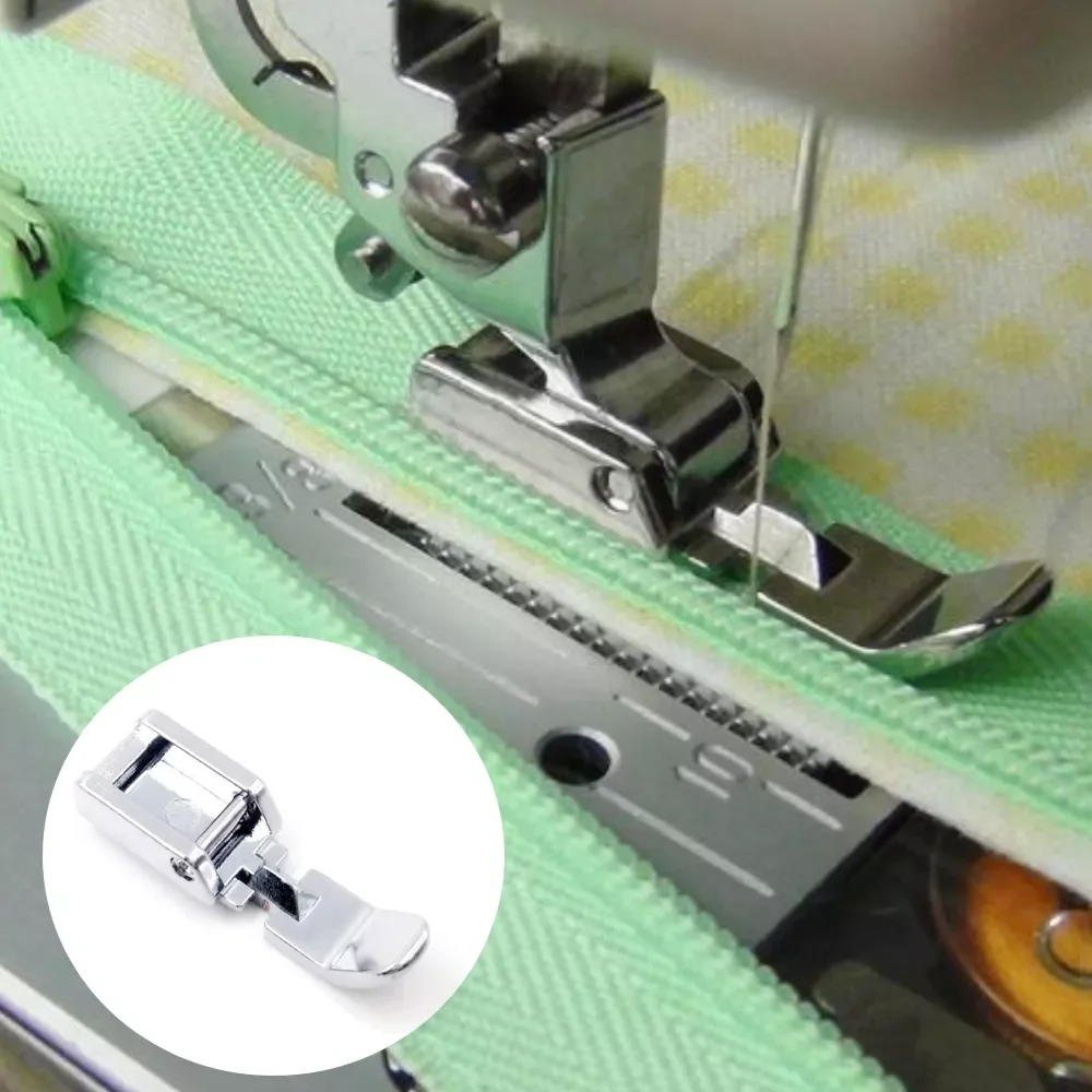 

NEW Zipper Sewing Machine Presser Foot Left Right Narrow Foot Compatible with Low Shank Snap On Singer Brother Sewing Accessorie